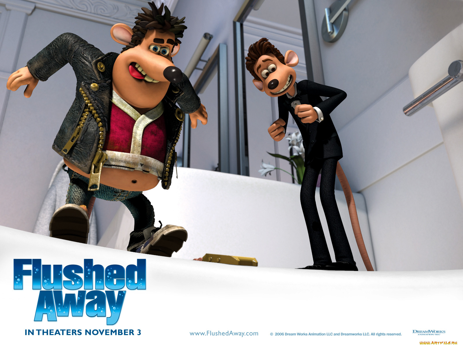 , flushed, away